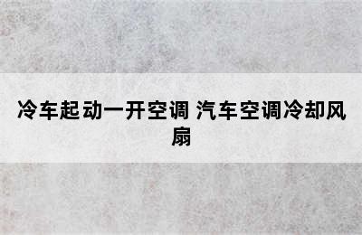 冷车起动一开空调 汽车空调冷却风扇